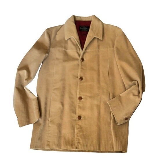 BRAD WHITNEY Tan Corduroy Jacket Blazer Lined Button Front Vintage 70s - Picture 9 of 9